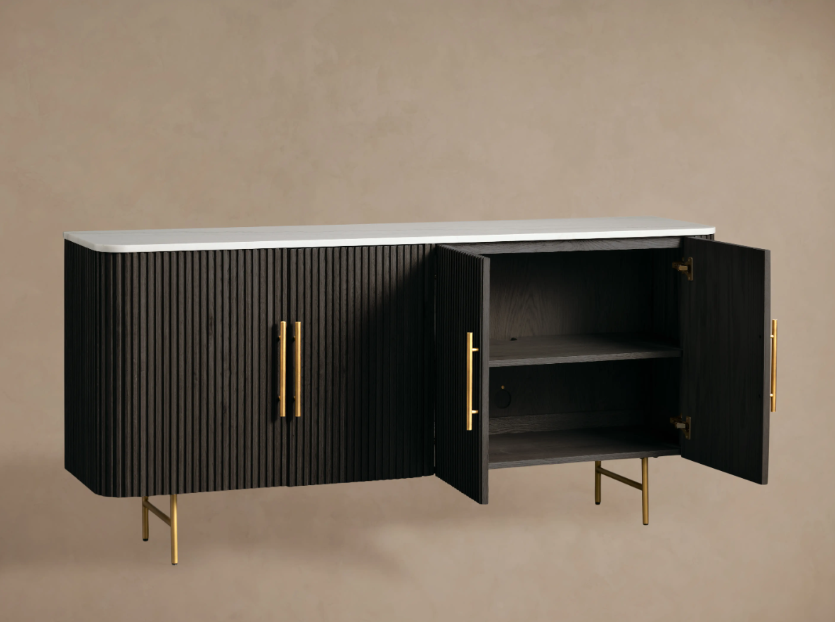 Reeded Oak Luxe Sideboard