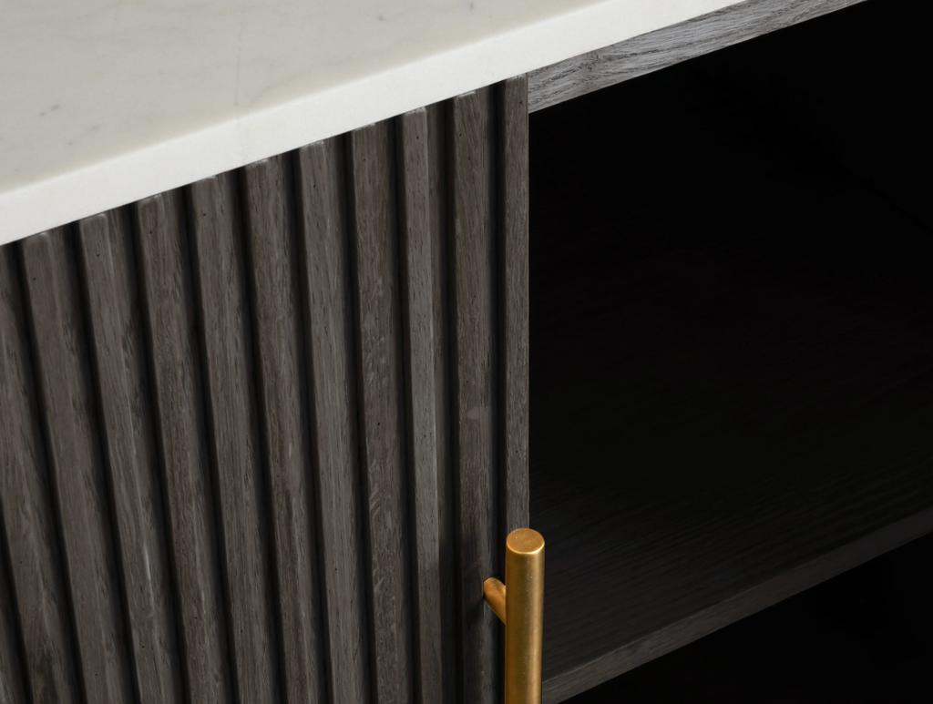 Reeded Oak Luxe Sideboard