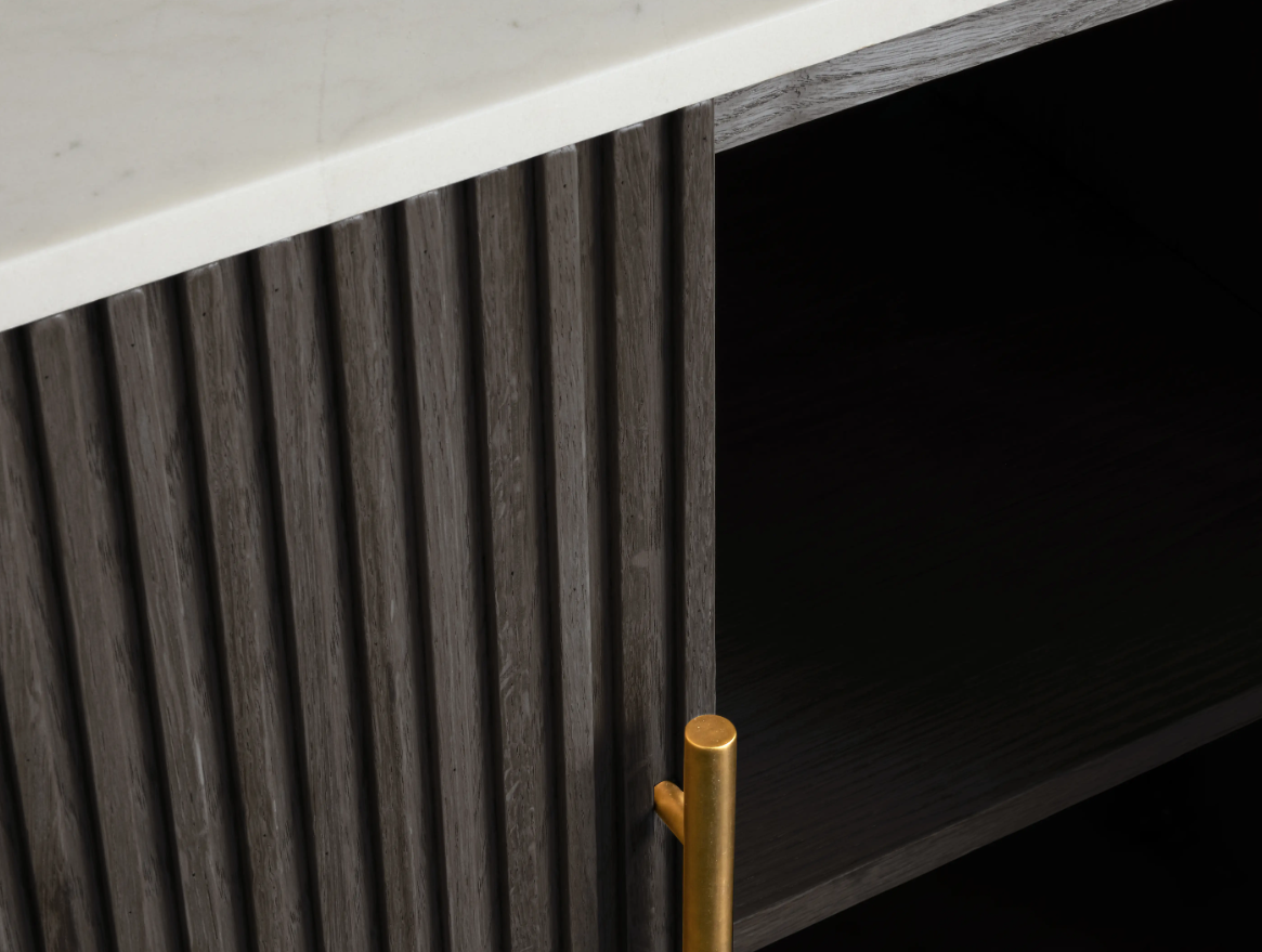 Reeded Oak Luxe Sideboard