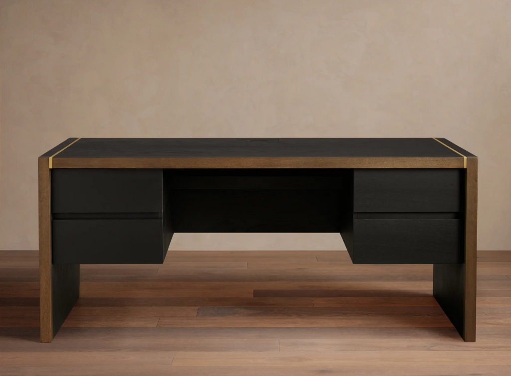 Modern Blackwood Executive Desk