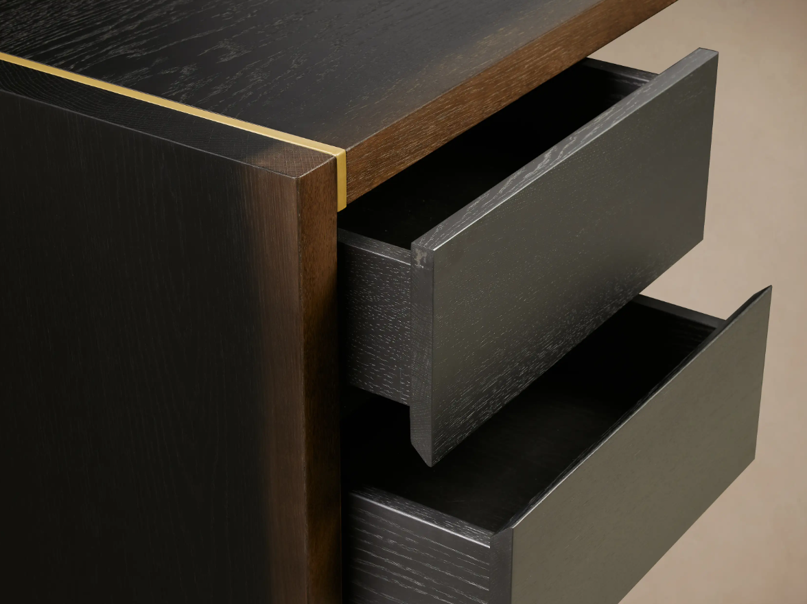 Modern Blackwood Executive Desk