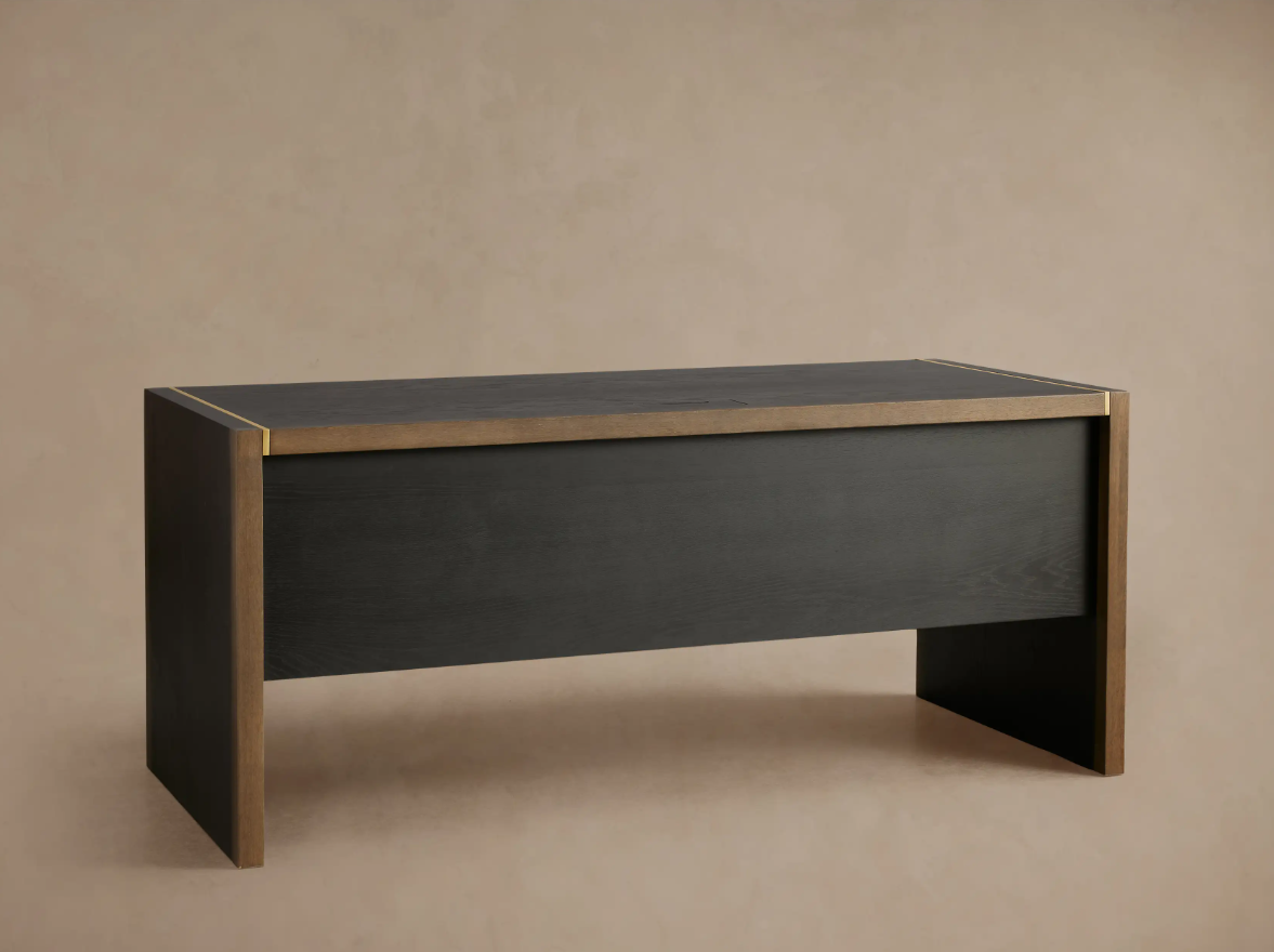 Modern Blackwood Executive Desk